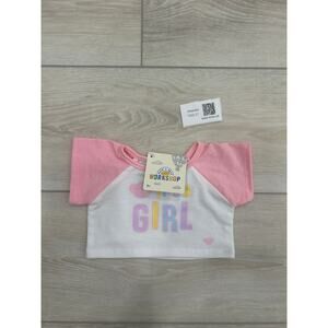 Build-A-Bear Workshop “It’s a Girl” Pink Teddy Shirt NWT